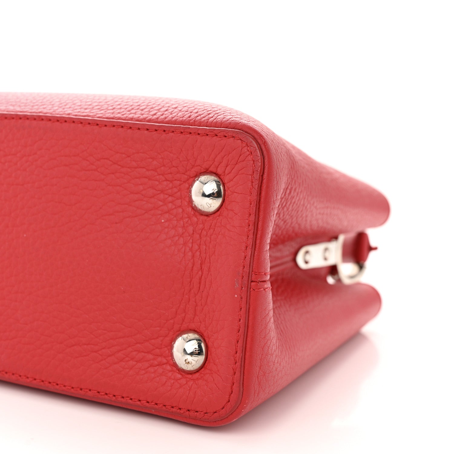 Louis Vuitton Taurillon Capucines BB Rubis 9 of 11