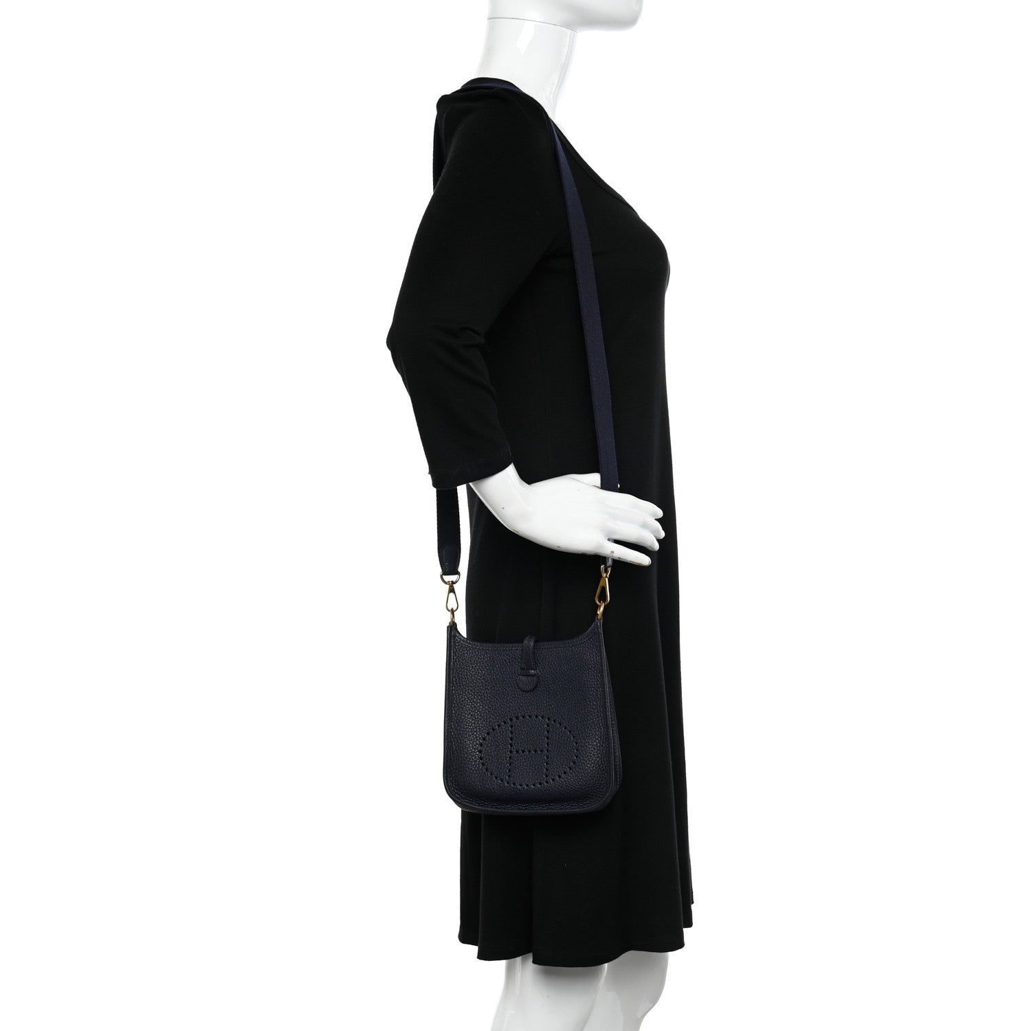 Hermes Taurillon Clemence Evelyne TPM Bleu Nuit 2 of 10