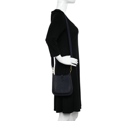 Hermes Taurillon Clemence Evelyne TPM Bleu Nuit 2 of 10