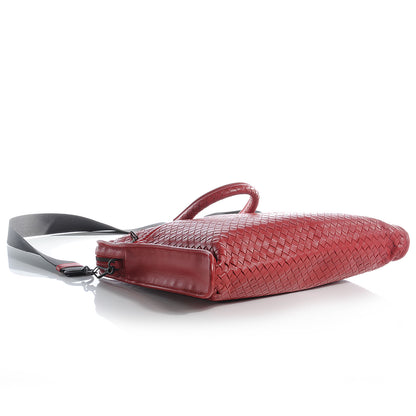 Bottega Veneta Light Calf Intrecciato Briefcase New Red 4 of 9