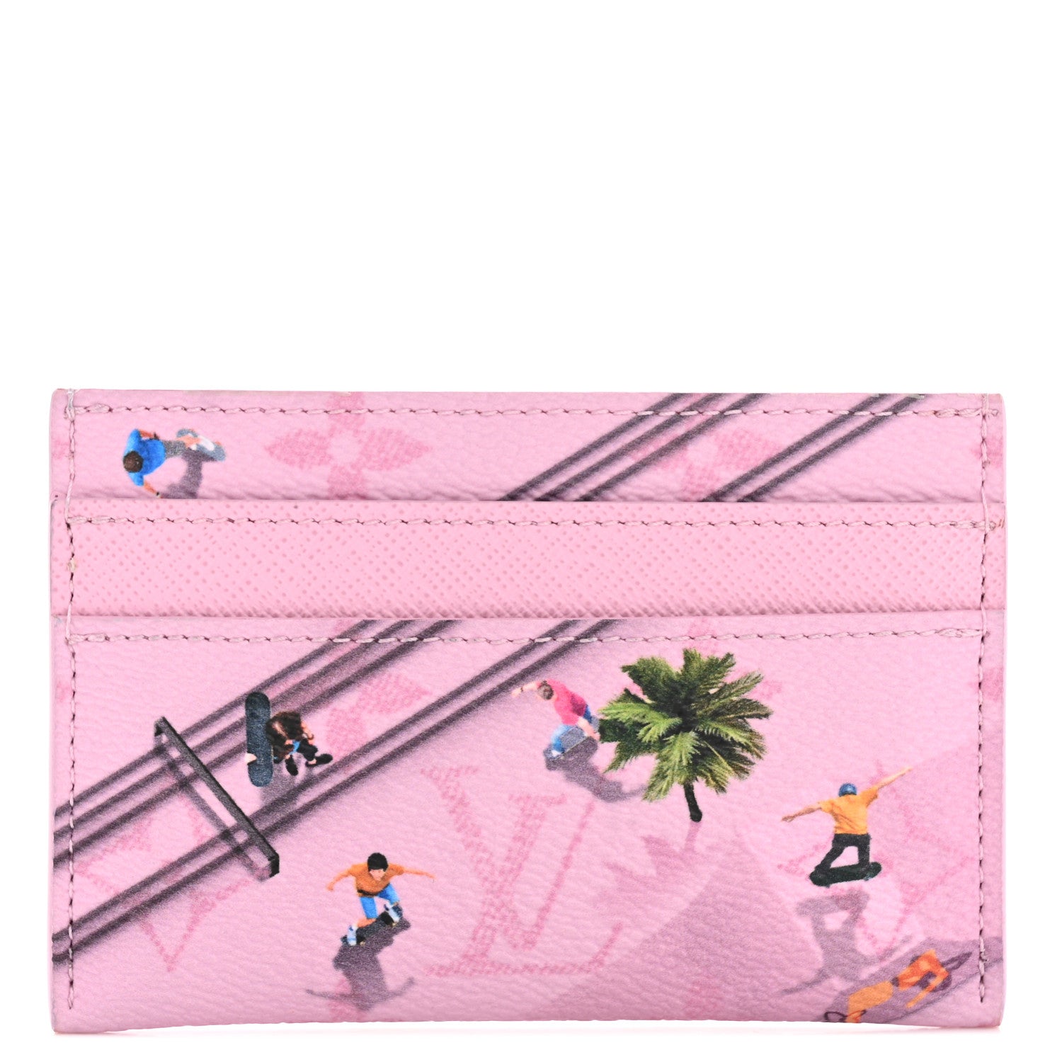 Louis Vuitton Monogram Double Card Holder Pink 1 of 9
