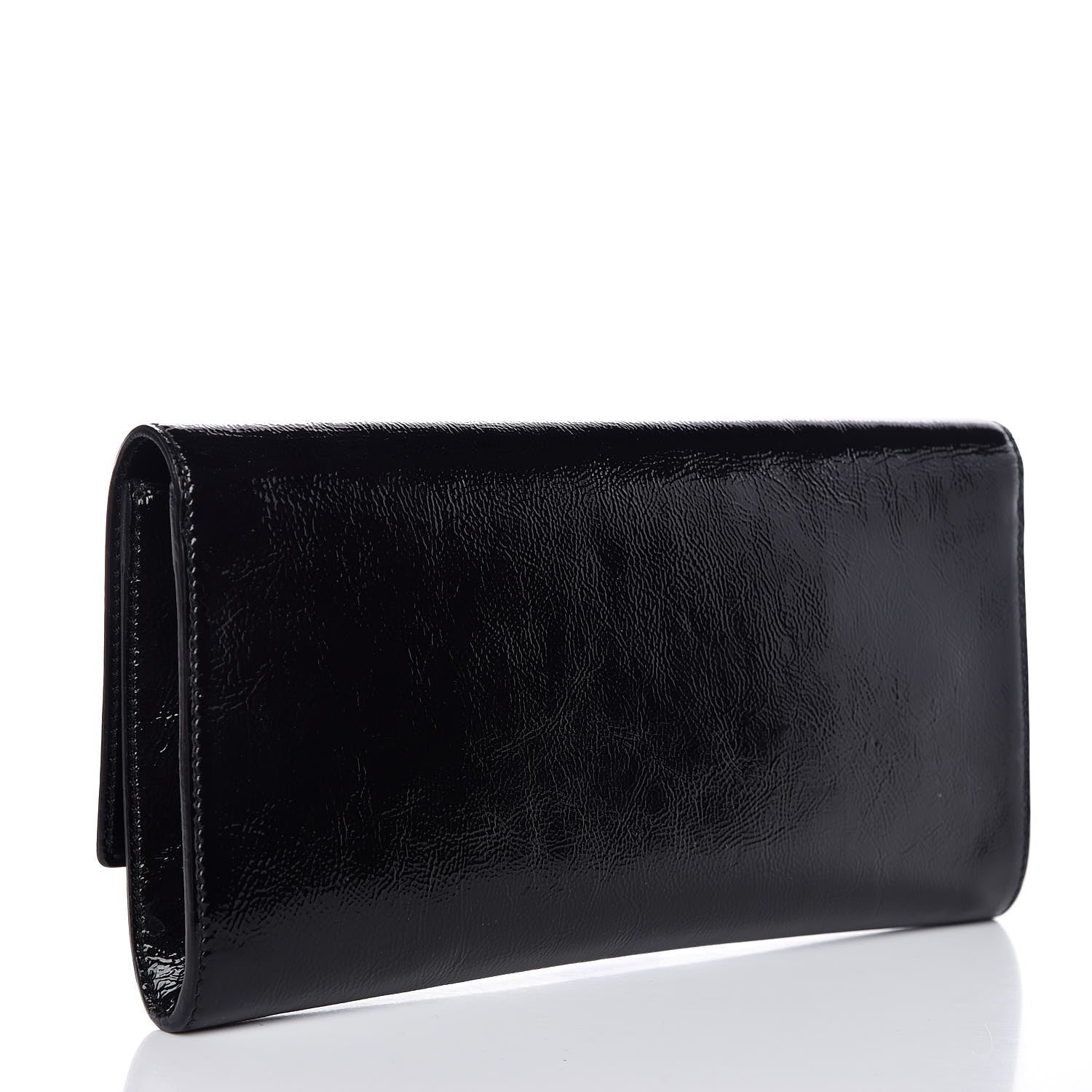 Saint Laurent Textured Patent Monogram Small Belle De Jour Clutch Black 3 of 6