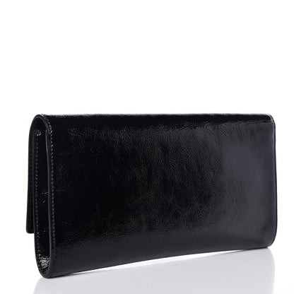 Saint Laurent Textured Patent Monogram Small Belle De Jour Clutch Black 3 of 6
