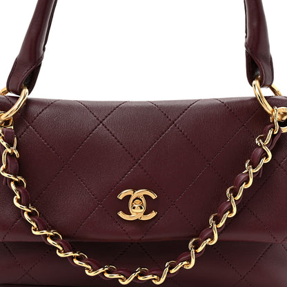 Chanel Lambskin Quilted Maxi Small Flap Burgundy 8 of 11