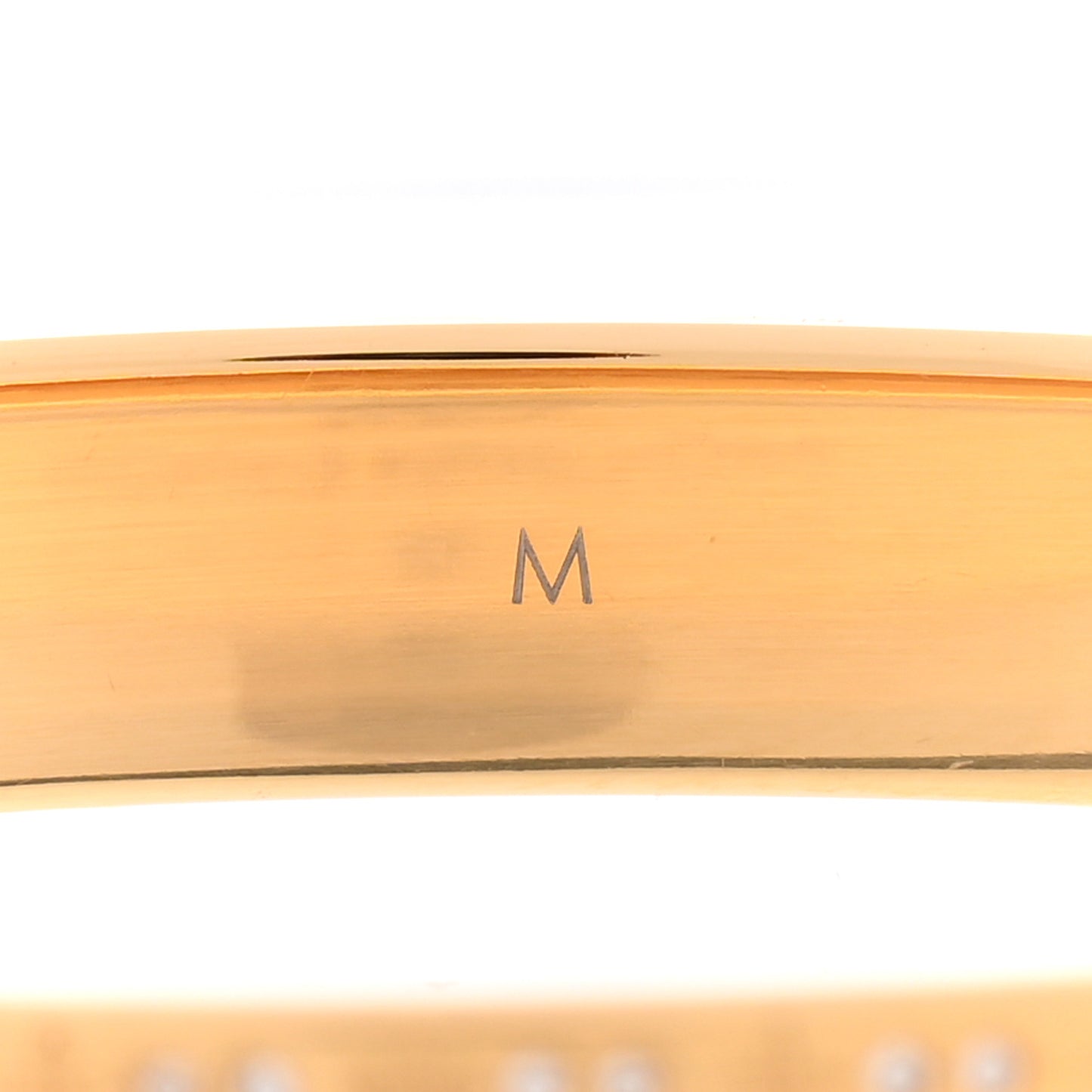 Brass Crystal Monogram Nanogram Strass Cuff M Gold