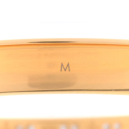 Louis Vuitton Brass Crystal Monogram Nanogram Strass Cuff M Gold 5 of 5
