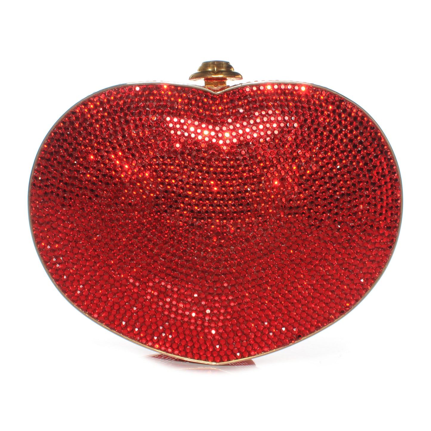 Crystal Heart Minaudiere Clutch