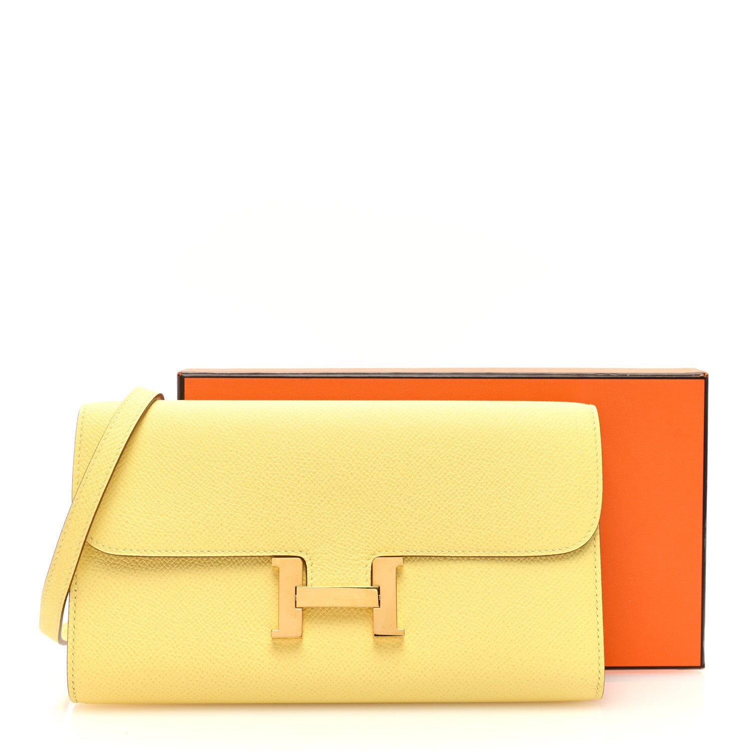 Hermes Epsom Constance Long Wallet To Go Wallet Jaune Poussin 10 of 10