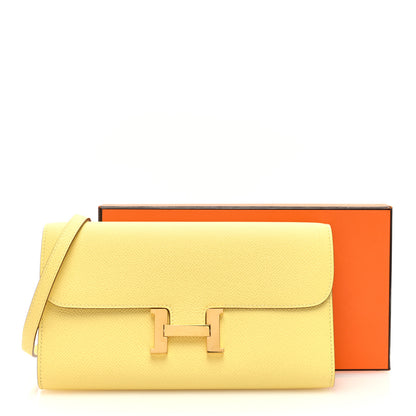 Hermes Epsom Constance Long Wallet To Go Wallet Jaune Poussin 10 of 10