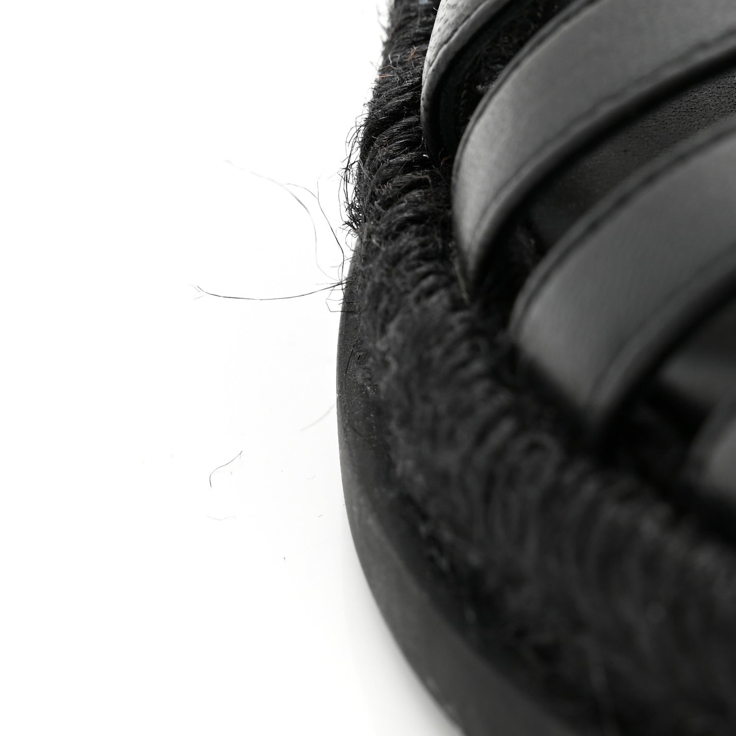 Lambskin Espadrille Sandals 37 Black