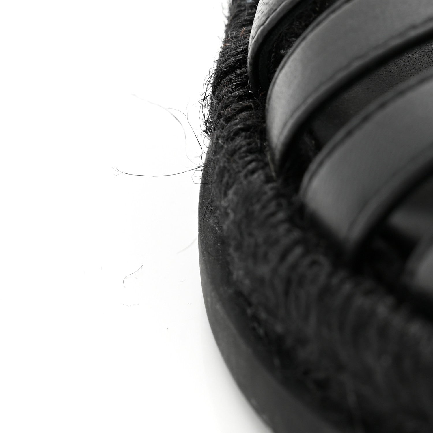 Chanel Lambskin Espadrille Sandals 37 Black 9 of 9