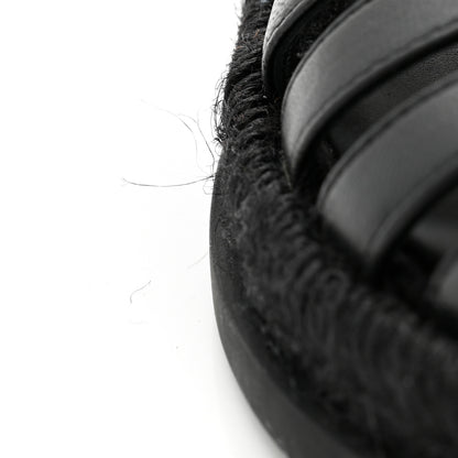 Chanel Lambskin Espadrille Sandals 37 Black 9 of 9