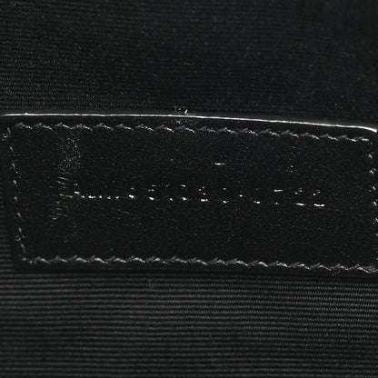 Saint Laurent Grain De Poudre Textured Mixed Matelasse Triquilt Monogram Clutch Black 7 of 9