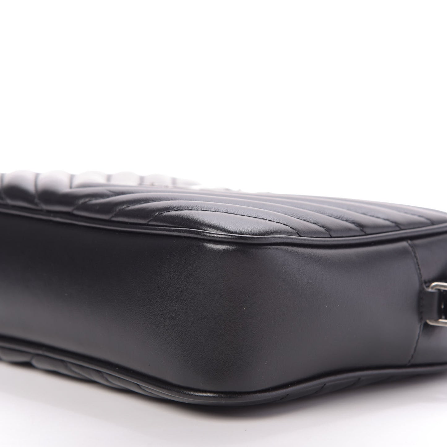 Calfskin Matelasse Monogram Lou Camera Bag Black