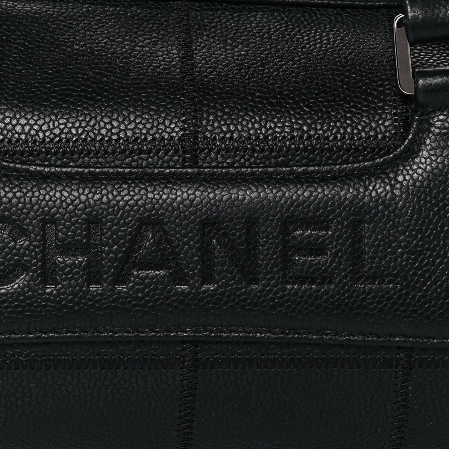 Chanel Caviar Square Stitched Tote Black 7 of 12