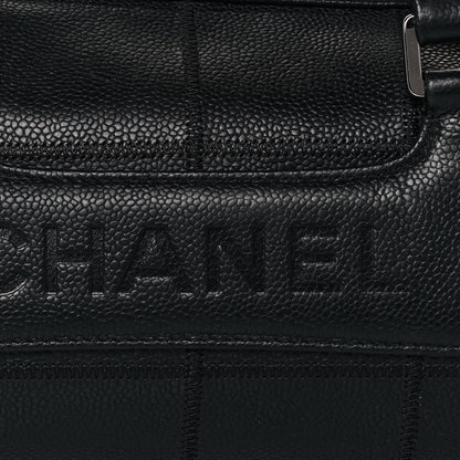 Chanel Caviar Square Stitched Tote Black 7 of 12