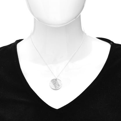 Tiffany Sterling Silver Notes Round Pendant Necklace 2 of 4