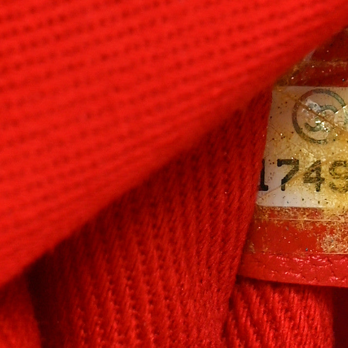 Perforated Calfskin Large Up In The Air Flap Red