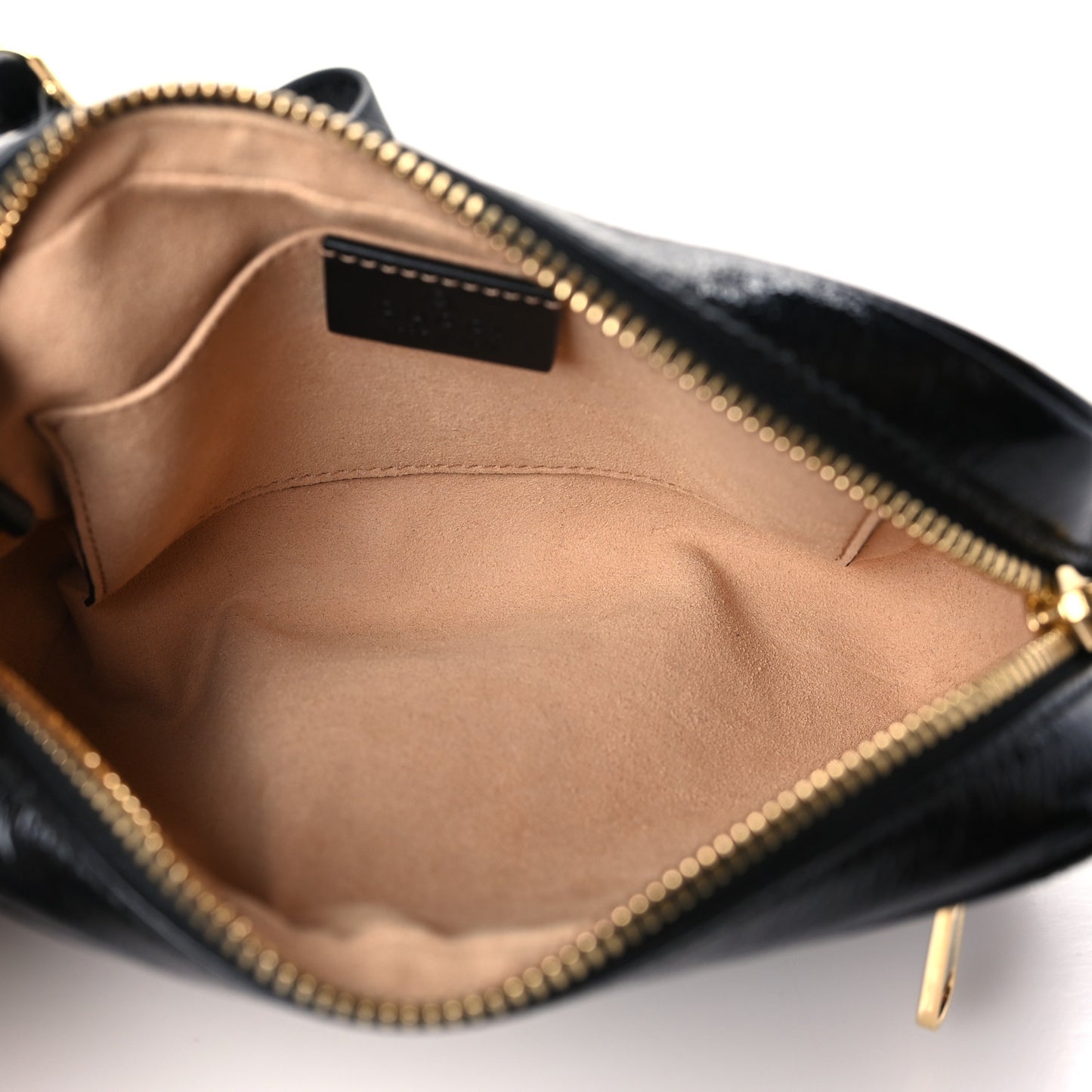 Suede Patent Web Mini Ophidia Shoulder Bag Black