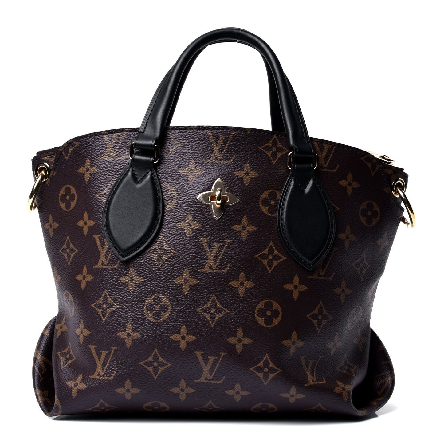 Monogram Flower Zipped Tote PM Black
