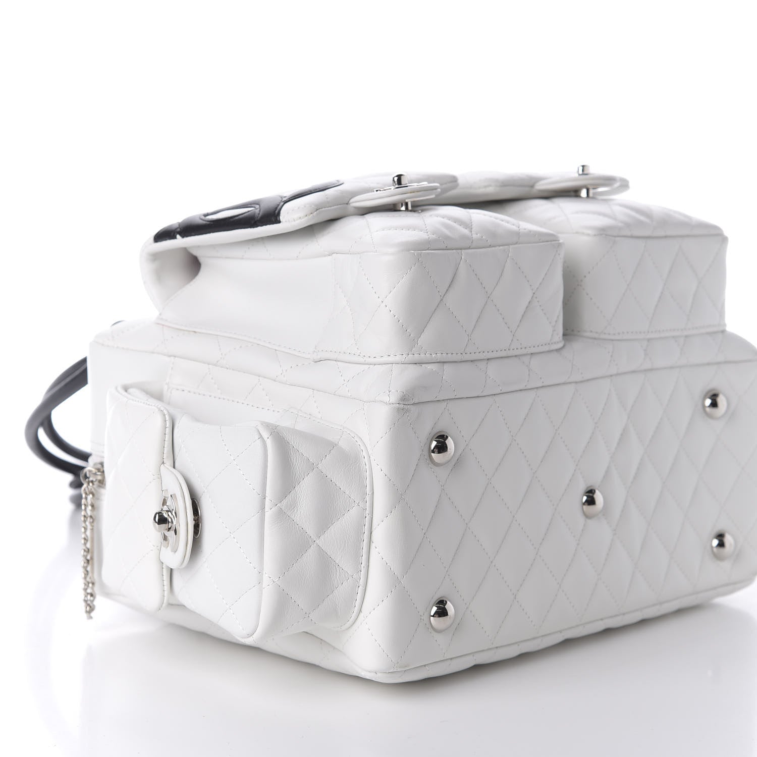 Chanel Calfskin Quilted Large Cambon Multipocket Reporter White 7 of 22