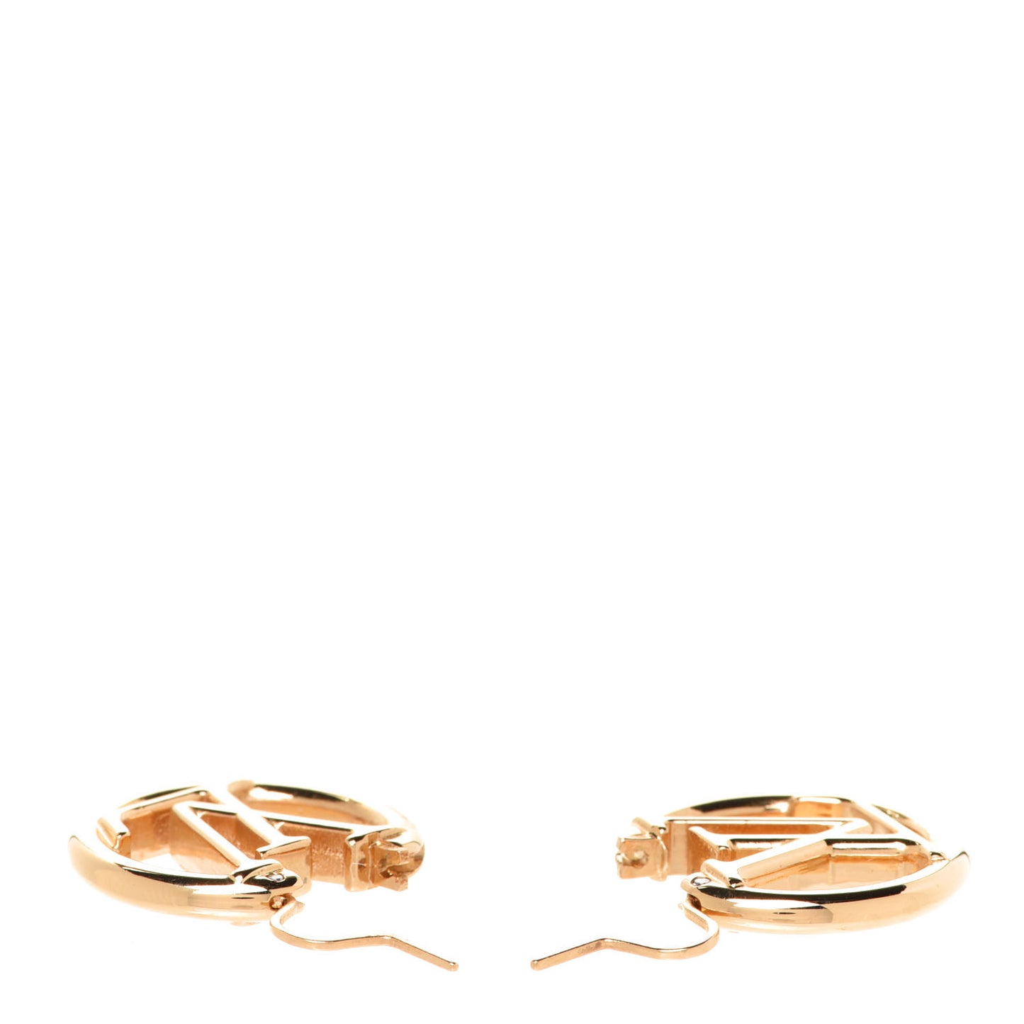 Metal Small Louise Hoop Earrings Gold