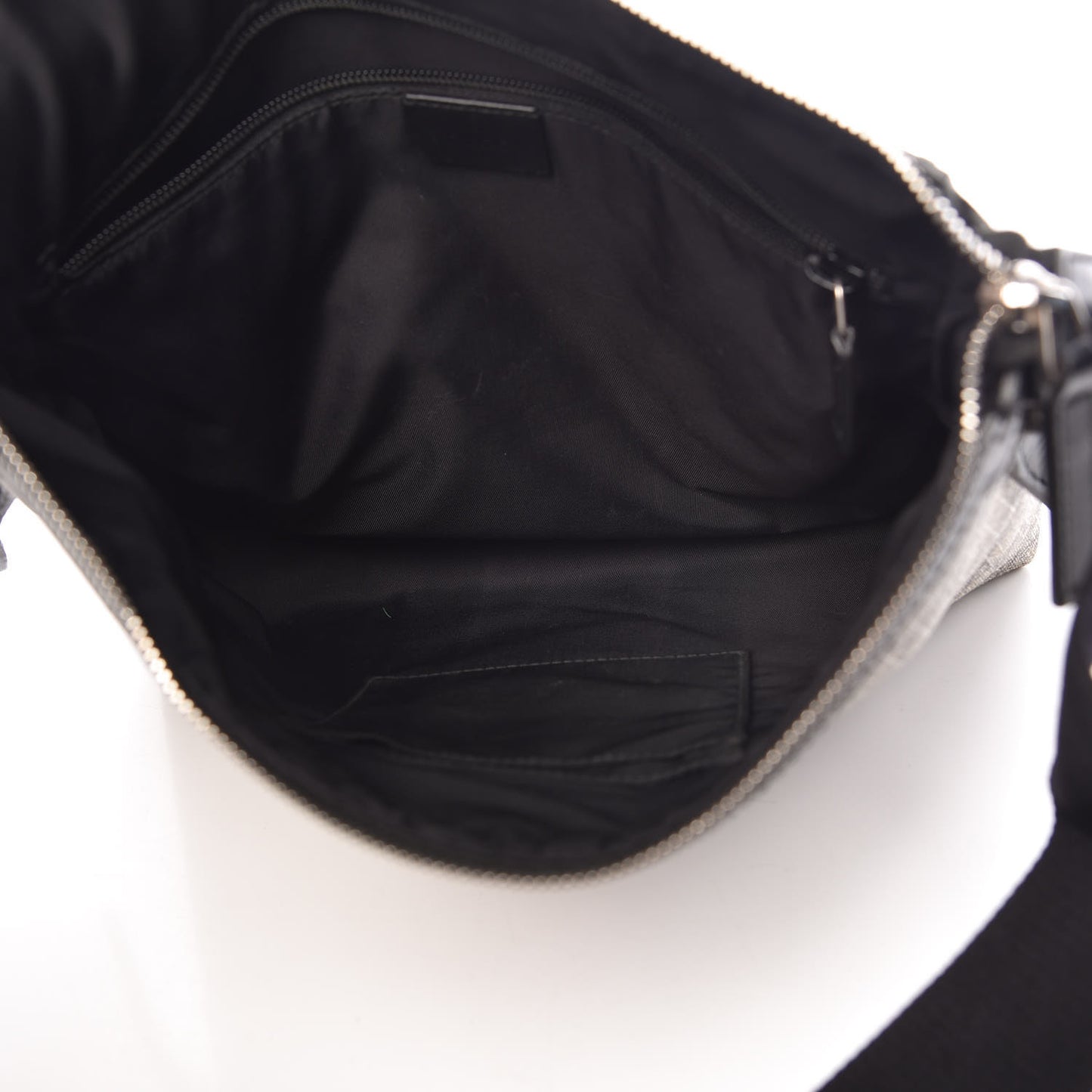 GG Supreme Monogram Web Messenger Bag Black