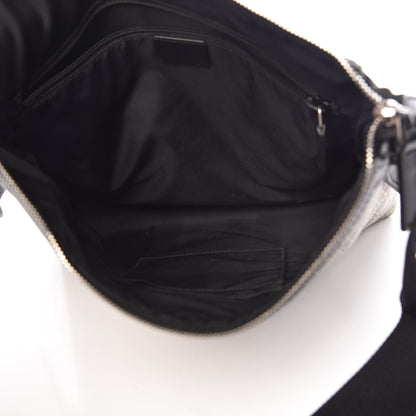 Gucci GG Supreme Monogram Web Messenger Bag Black 6 of 10