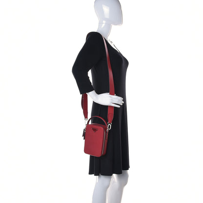 Prada Saffiano Travel Brique Crossbody Messenger Bag Fuoco 2 of 9