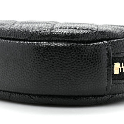 Chanel Caviar Quilted Zip Around Classic Coin Purse Black 8 of 10