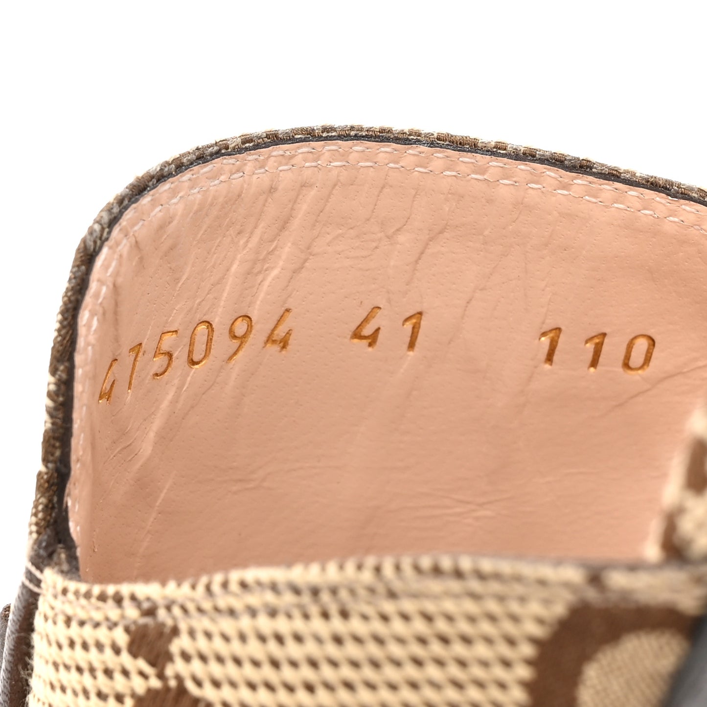 Monogram Jumbo GG Malaga Kid Womens Princetown Slippers 41 Camel Ebony New Acero Beige
