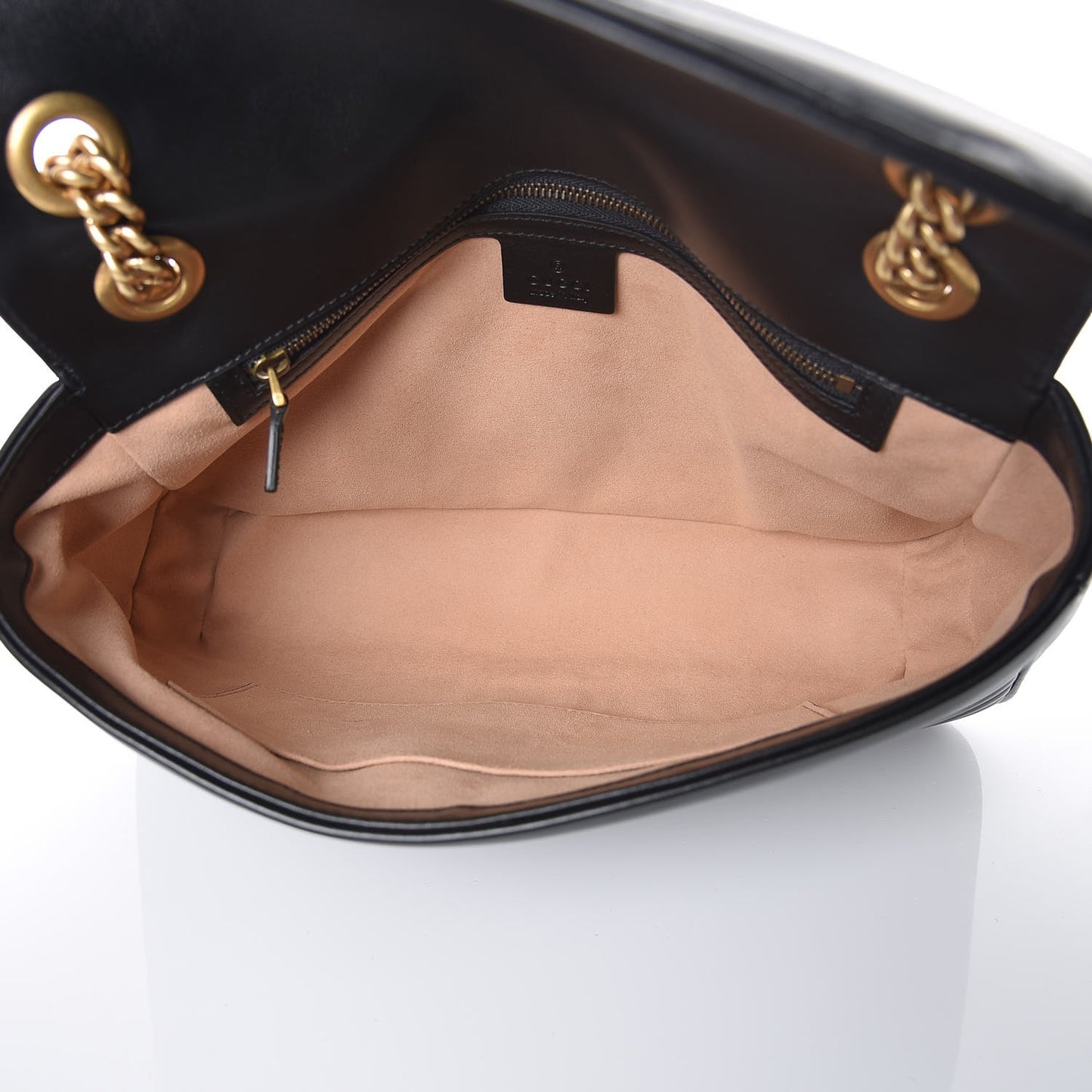 Calfskin Matelasse Medium GG Marmont Shoulder Bag Black