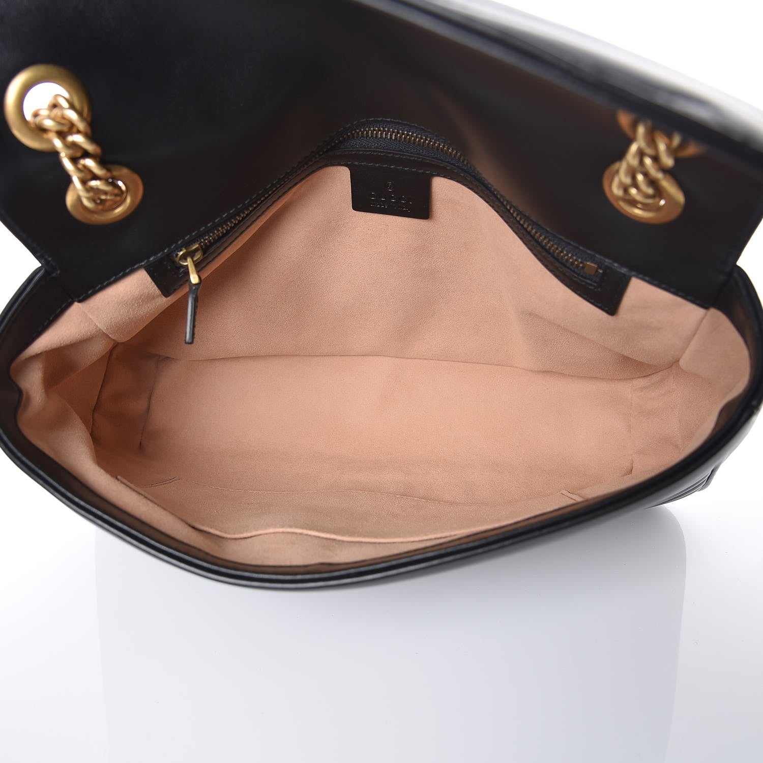 Gucci Calfskin Matelasse Medium GG Marmont Shoulder Bag Black 5 of 7