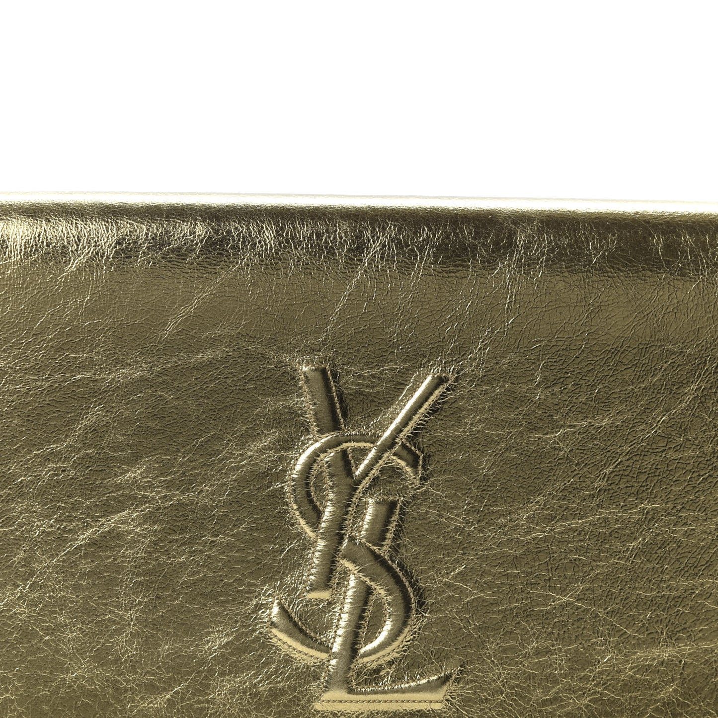 Metallic Calfskin Monogram Large Belle De Jour Clutch Gold