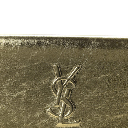 Saint Laurent Metallic Calfskin Monogram Large Belle De Jour Clutch Gold 8 of 8
