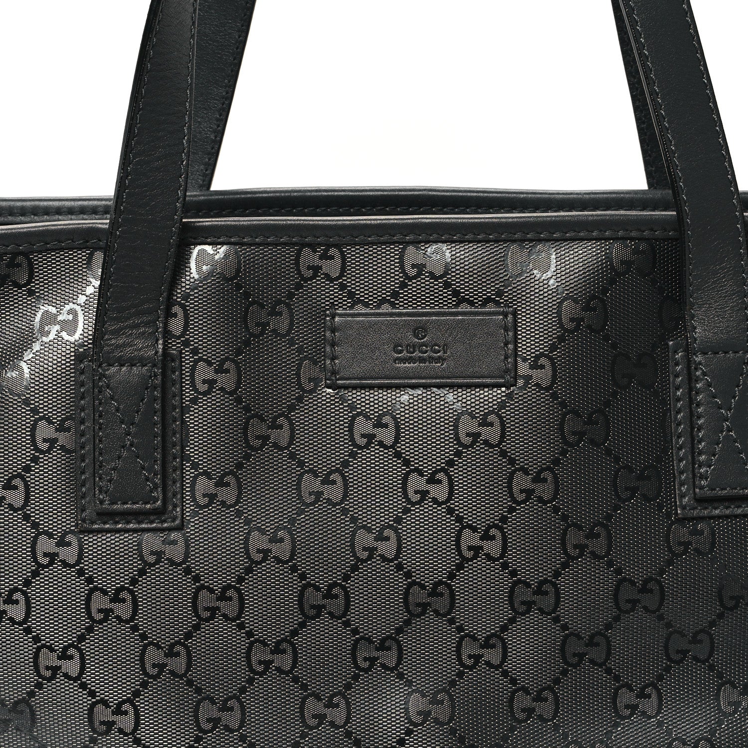 Gucci Imprime Monogram Medium Zippered Shopping Tote Pewter 8 of 11