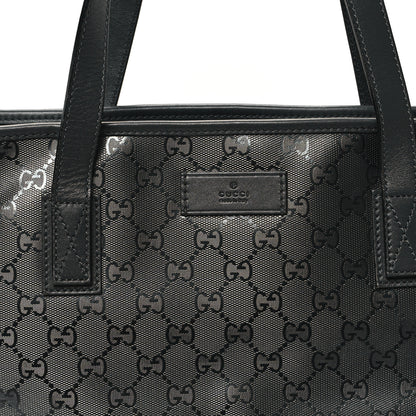 Gucci Imprime Monogram Medium Zippered Shopping Tote Pewter 8 of 11