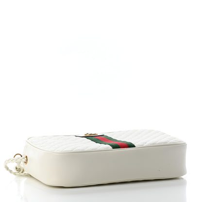 Gucci Calfskin Web Trapuntata Small Shoulder Bag Off White 3 of 5
