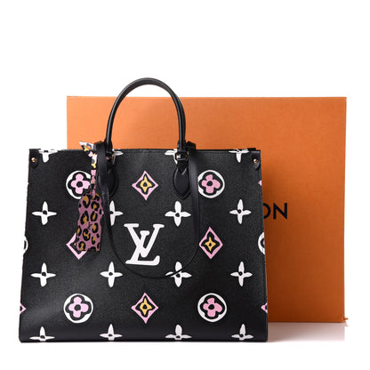 Louis Vuitton Monogram Giant Wild At Heart Onthego GM Black 10 of 10