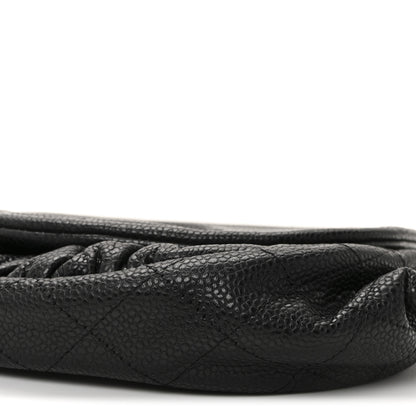 Chanel Caviar Half Moon Wallet On Chain WOC Black 11 of 12