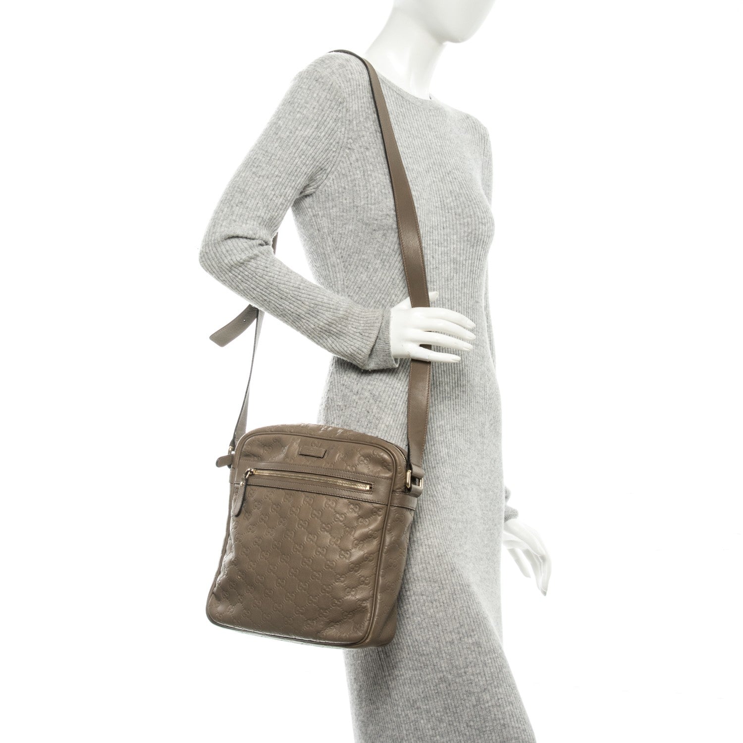 Gucci Guccissima Medium Messenger Taupe 2 of 7