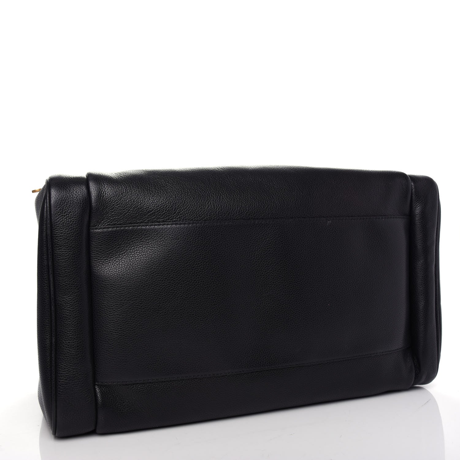Gucci Grained Calfskin Logo Duffle Bag Black 3 of 9