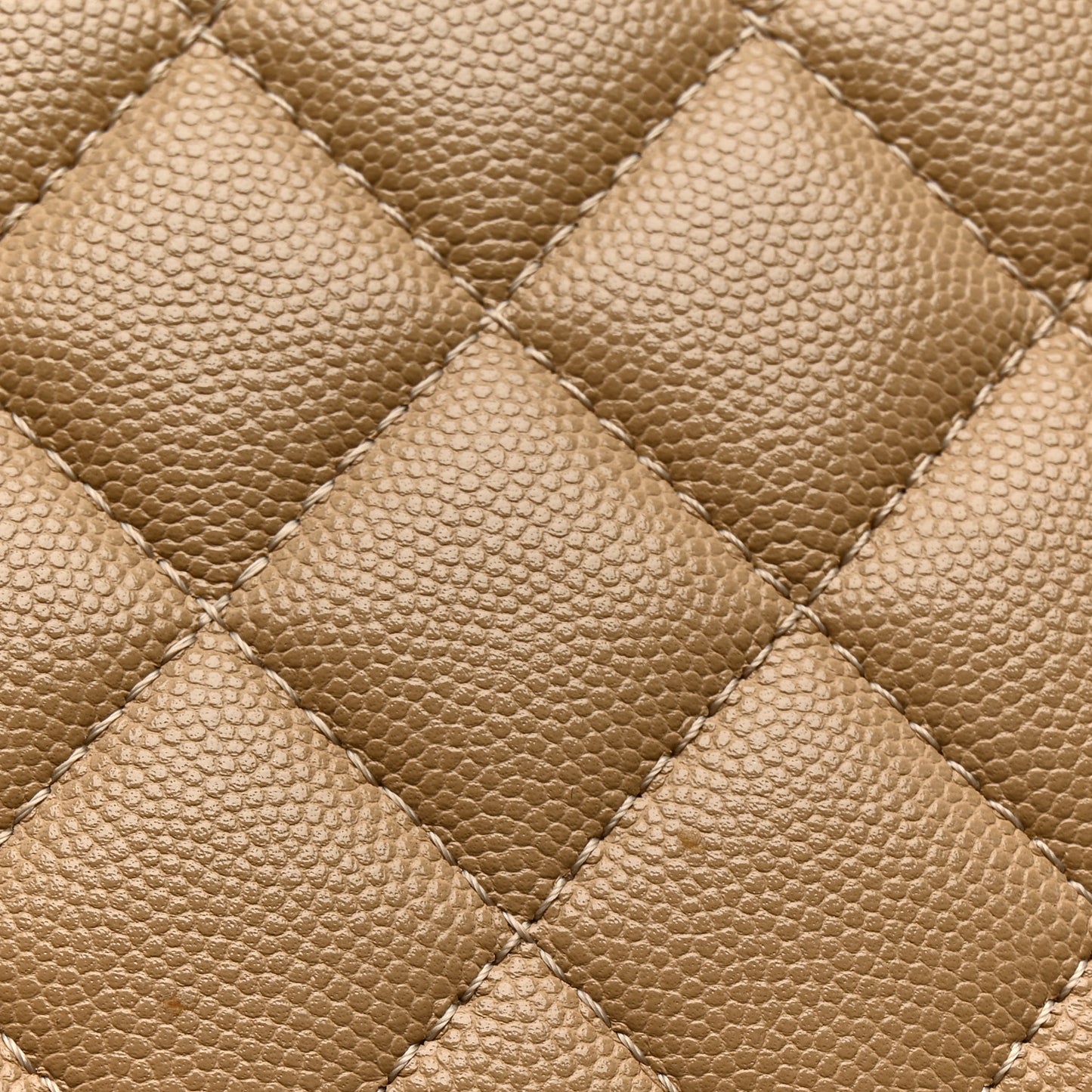 Caviar Quilted 31 Rue Cambon Top Handle Flap Dark Beige
