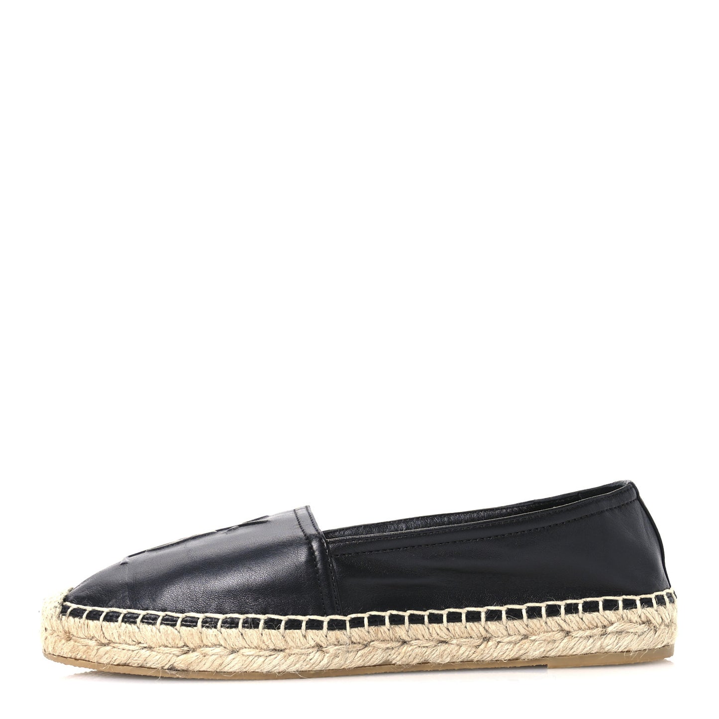 Lambskin Monogram Espadrilles 36.5 Black