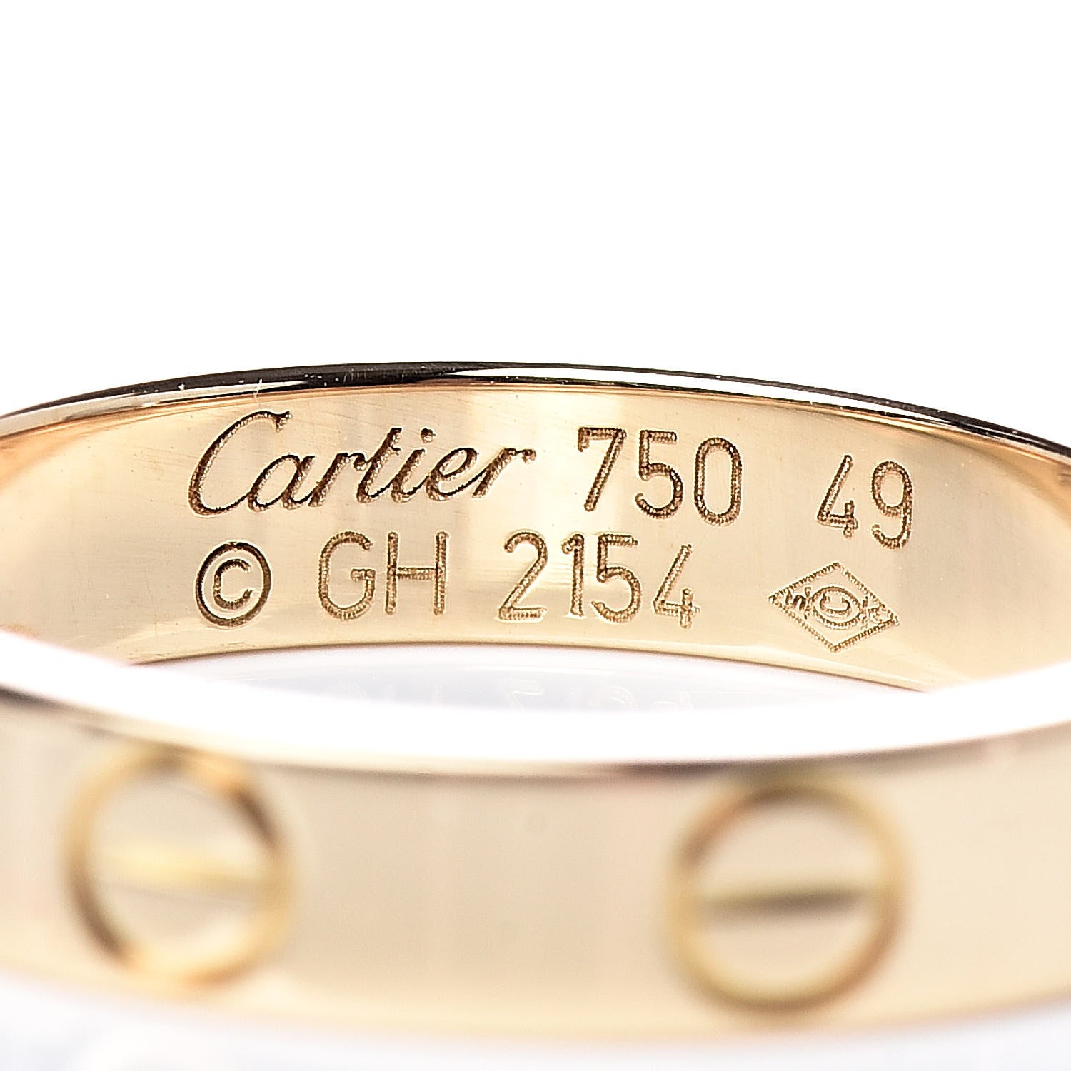 Cartier 18K Yellow Gold 3.5mm LOVE Wedding Band Ring 49 5 4 of 5