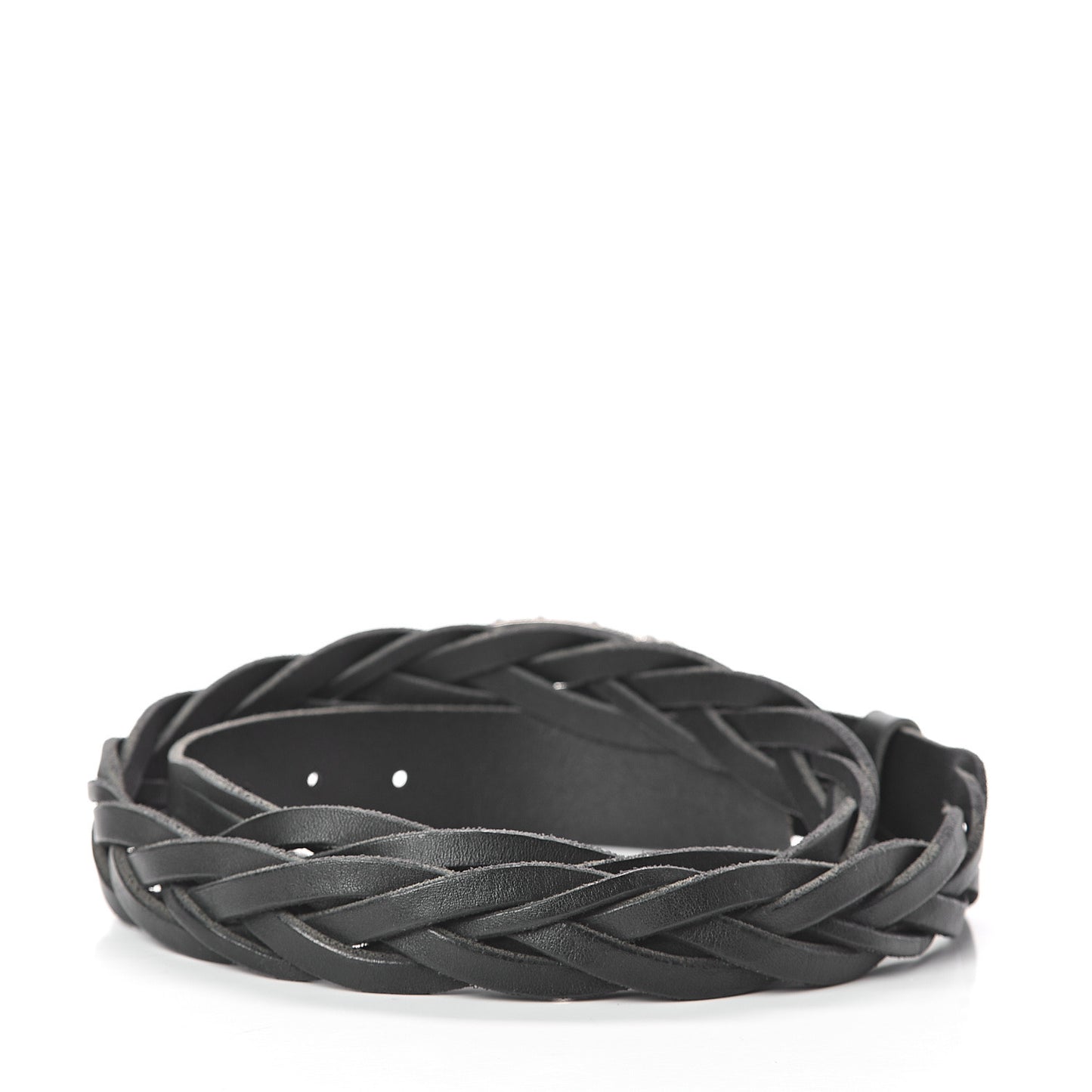 Calfskin Dionysus Braided Belt 105 42 Black