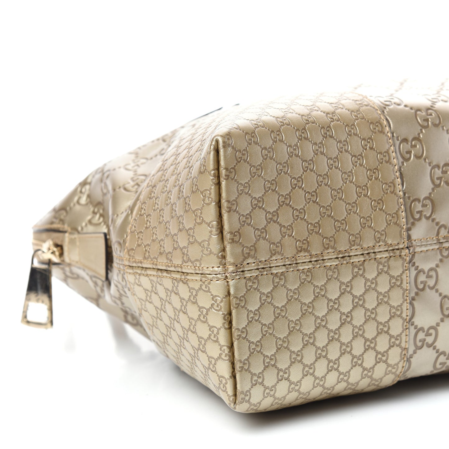 Metallic Guccissima Medium Bree Shoulder Bag Gold