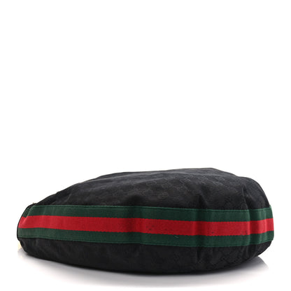 Gucci Monogram Web Bamboo Ring Hobo Black 4 of 11