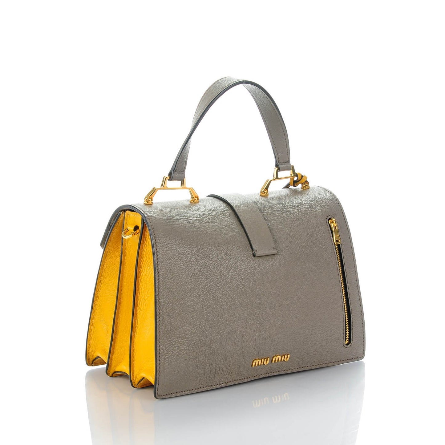 Goatskin Bandoliera Madras Bi-Color Shoulder Bag Argilla Soleil