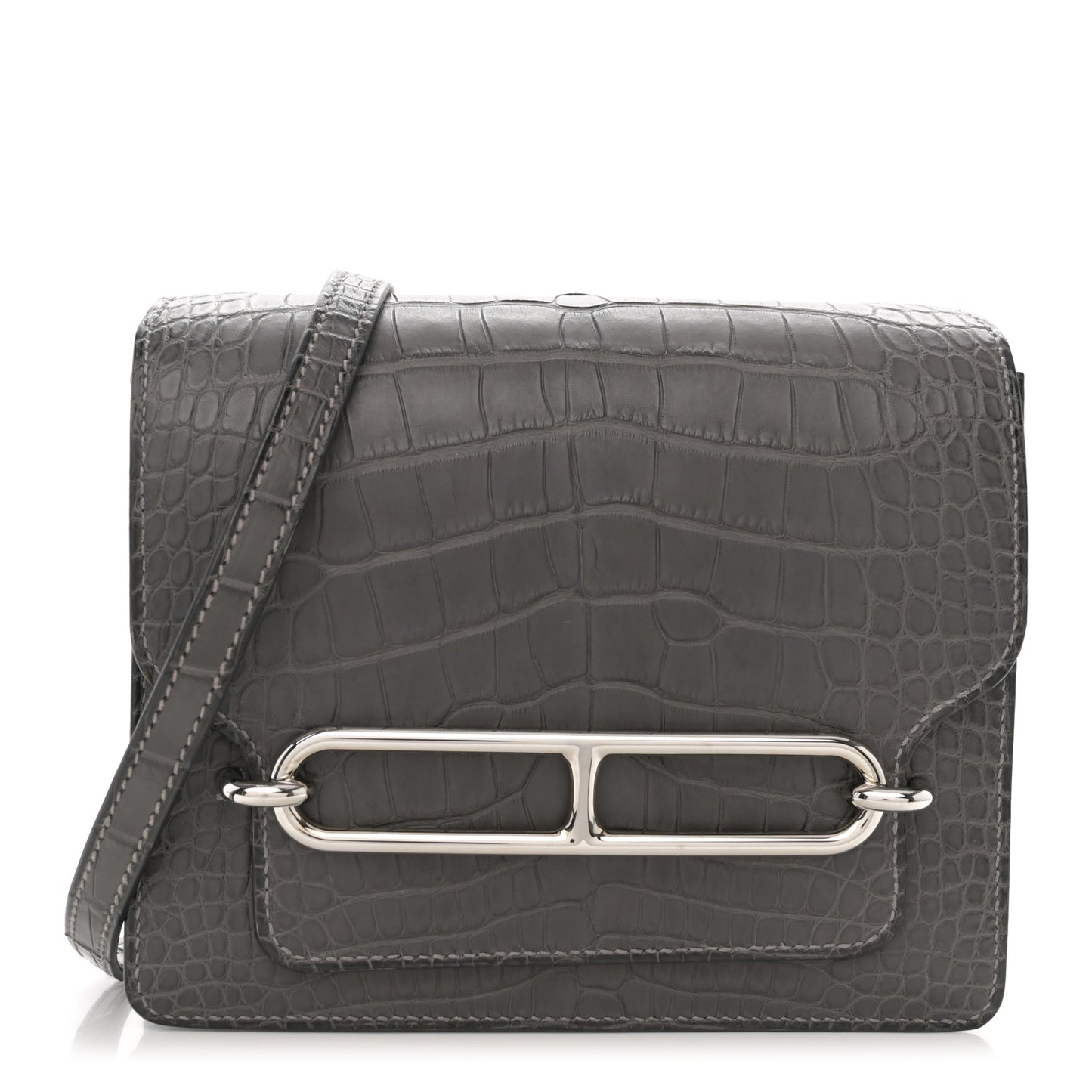 Matte Alligator Mini Sac Roulis Graphite